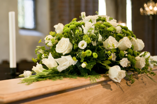 Blommor på kista